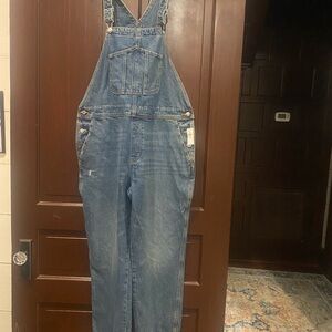 Classic Women’s Blue Denim Overalls - Casual Workwear